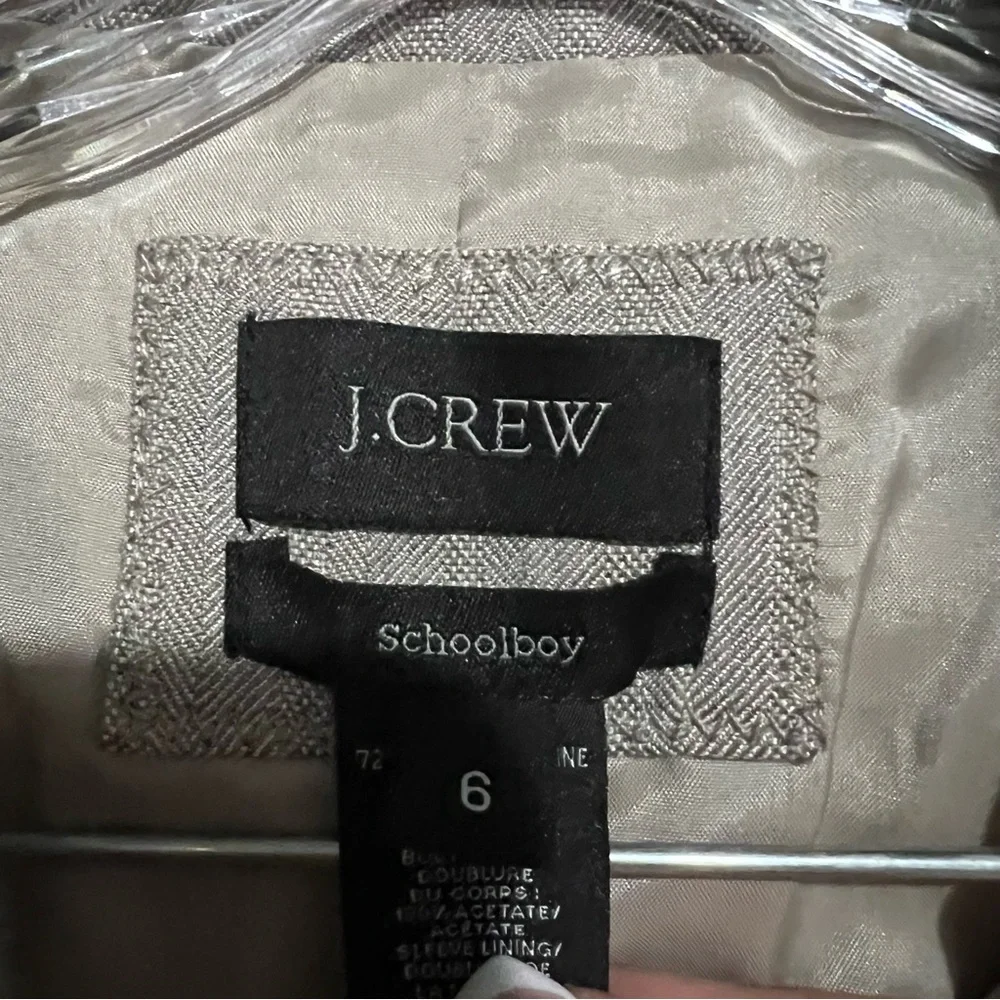 J. Crew‎ Gray Schoolboy Herringbone Blazer - Picture 6 of 11